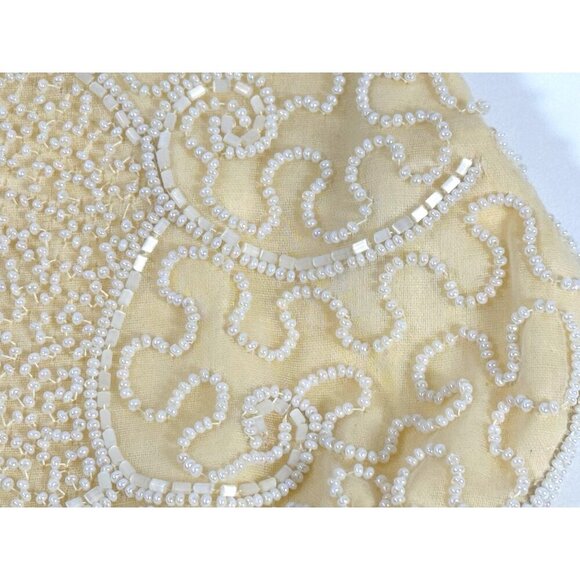 Vintage Walborg‎ Hand-Beaded Cream Evening Clutch Purse Made In Belgium Formal - Picture 12 of 15